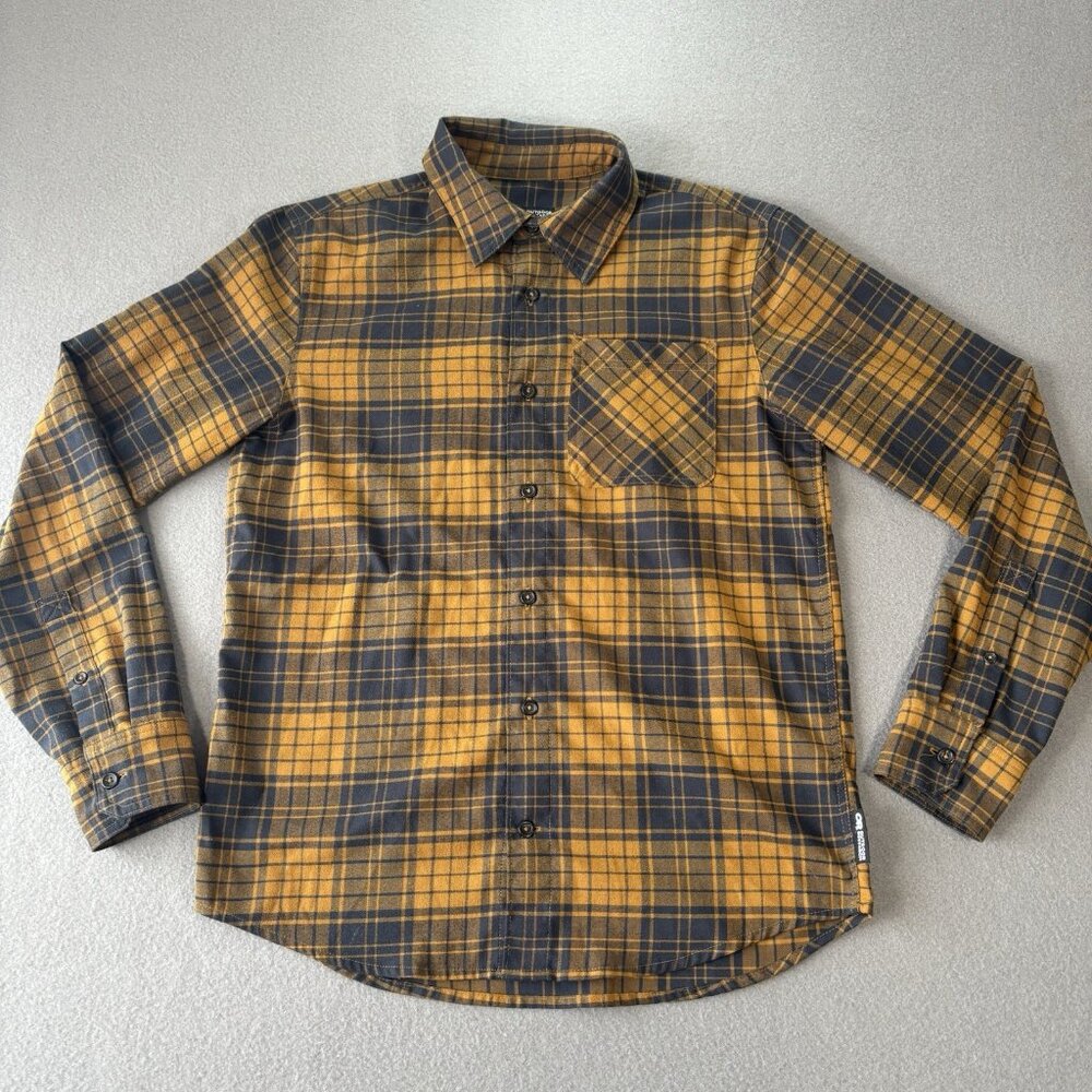 Outdoor Research Kulshan Plaid Flannel Shirt Mens S Gorpcore Hiking trail cabin